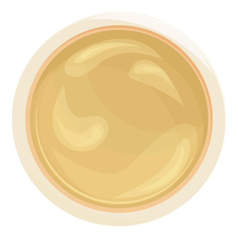 vector de dibujos animados de icono de sopa de crema de cúrcuma. cuenco caliente