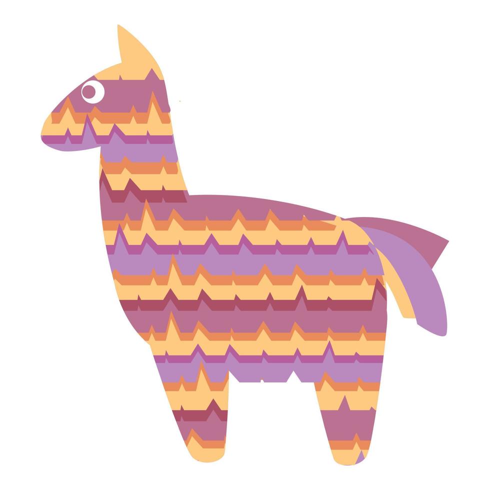 vector de dibujos animados de icono de caballo pinata. burro gracioso