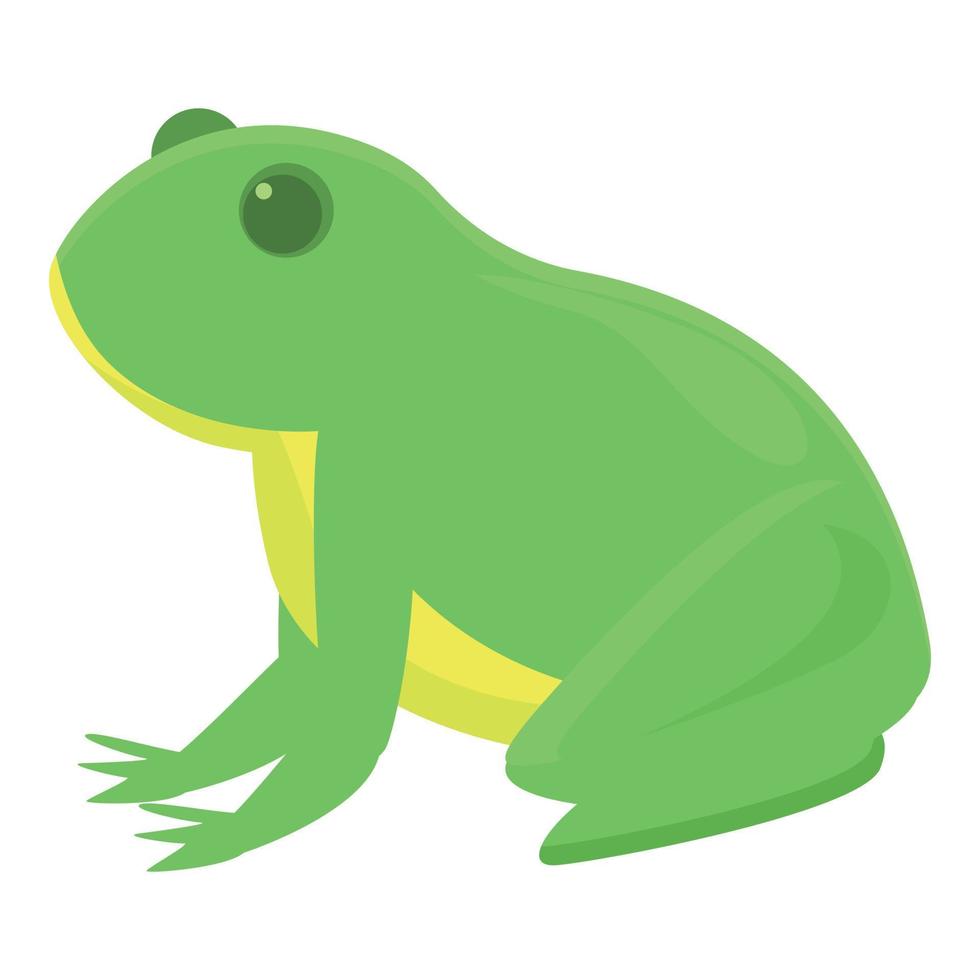 vector de dibujos animados de icono de rana de lago. salto de animales