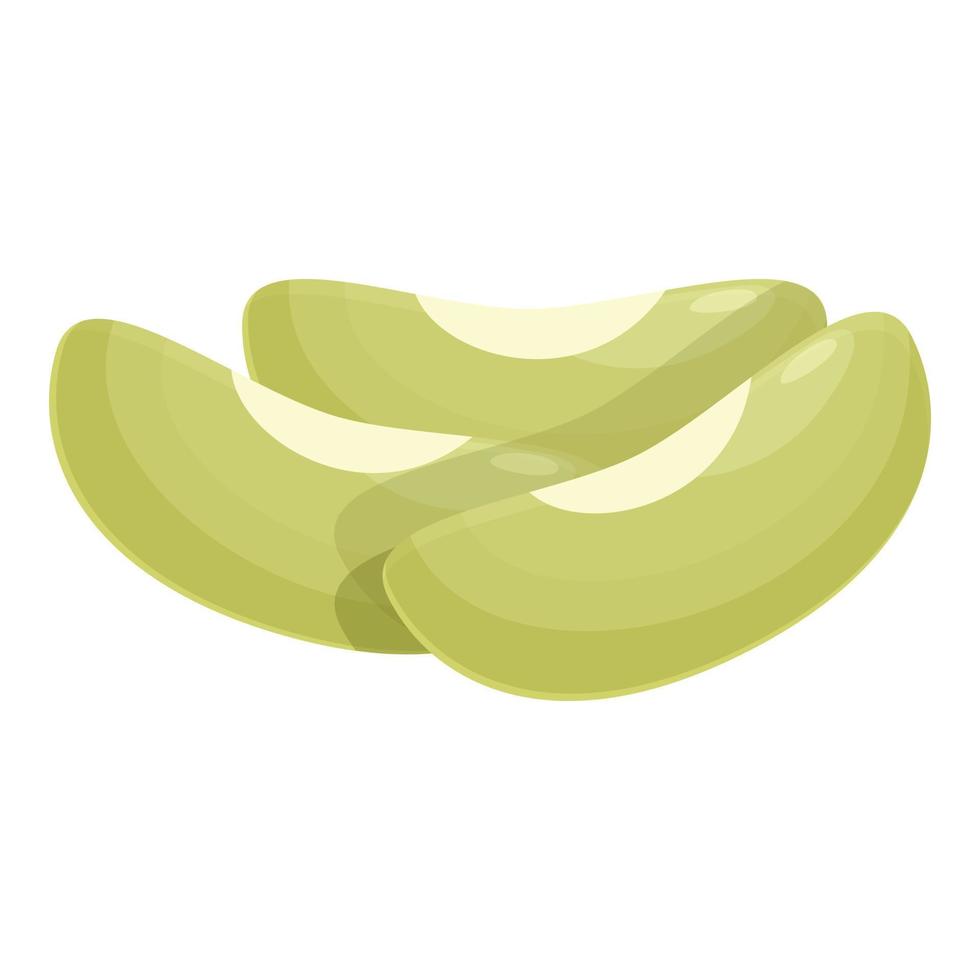 Zn green beans icon cartoon vector. Food mineral vector