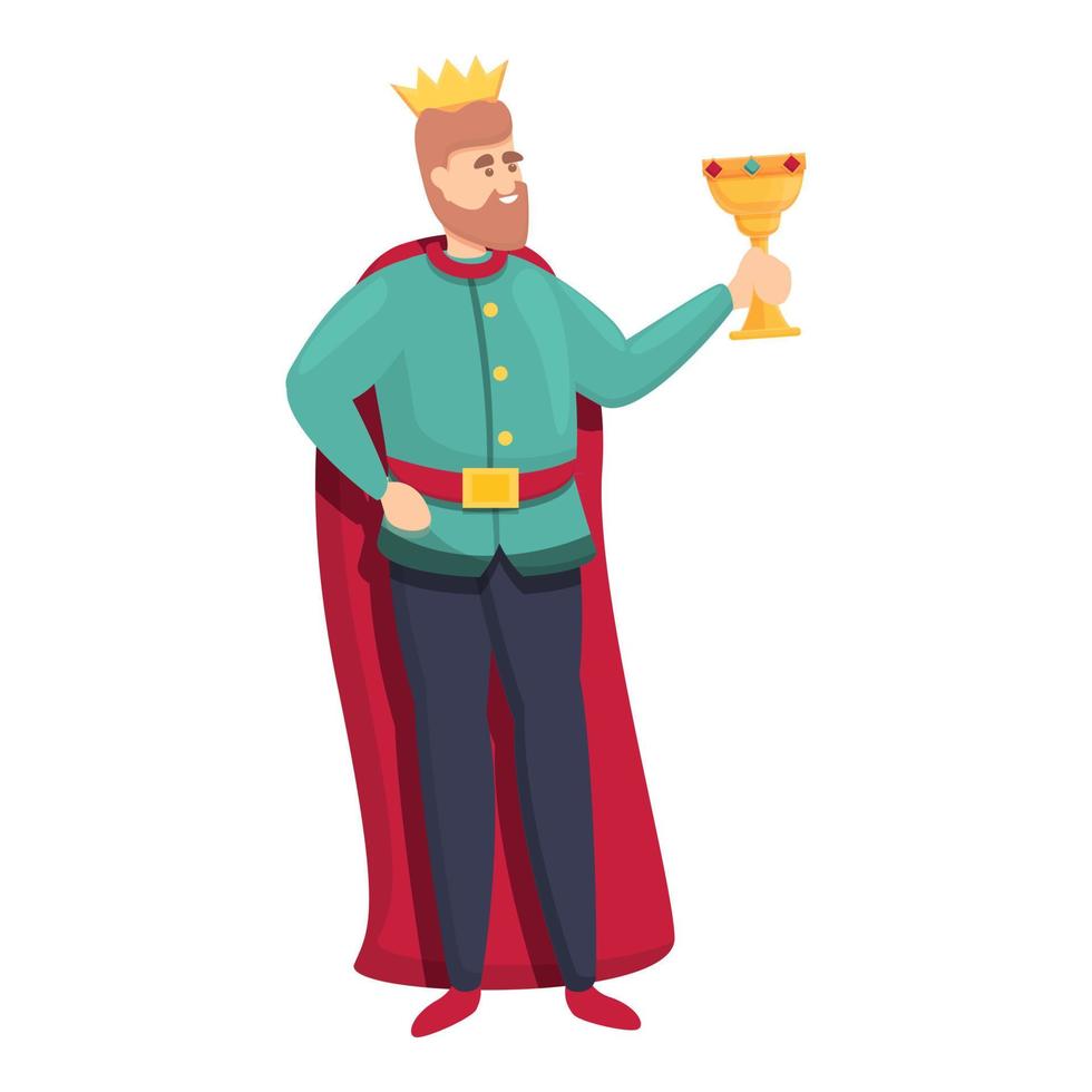 Medieval king icon cartoon vector. History man vector