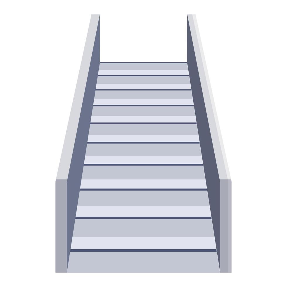 icono de escalera mecánica del aeropuerto, estilo de dibujos animados vector