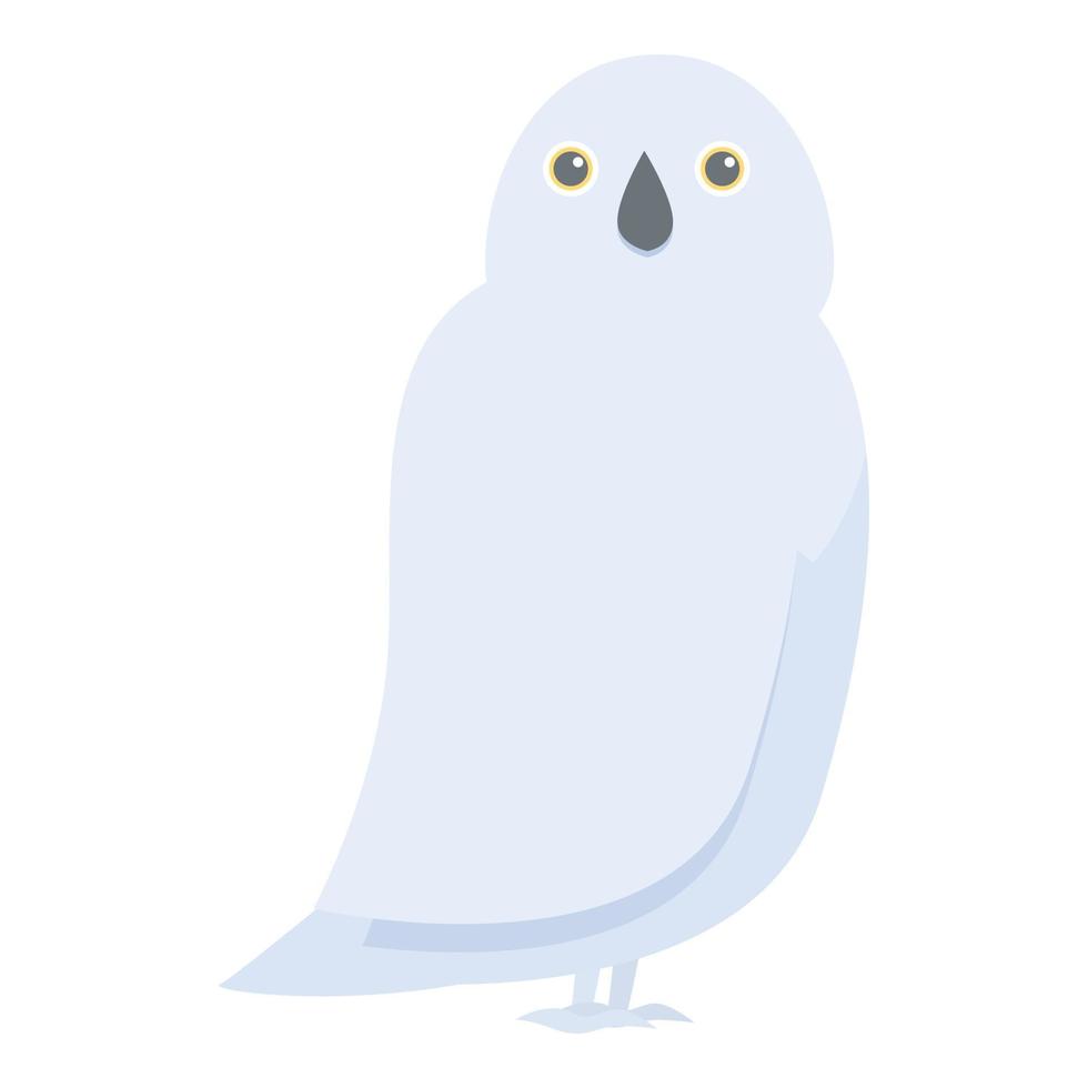 vector de dibujos animados de icono de búho polar. pájaro ártico