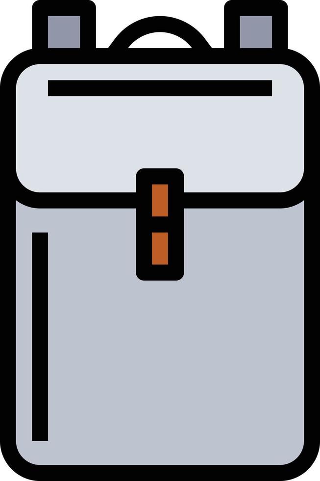 bag computer pack carry accessory - filled outline icon vector
