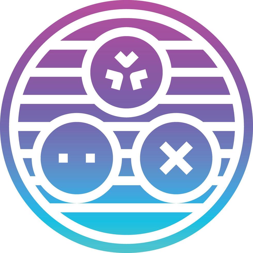 bun steamed dimsum food china - gradient solid icon vector