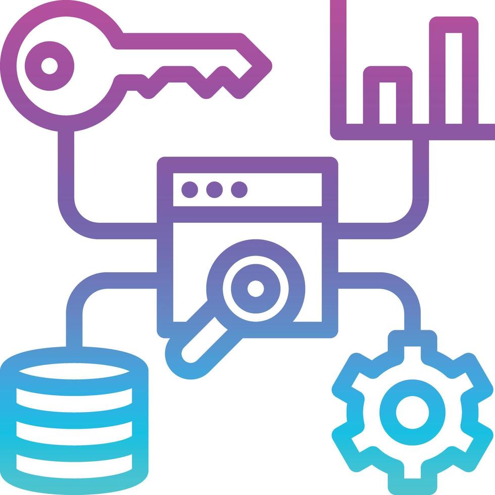 tools optimization development website seo - gradient icon vector