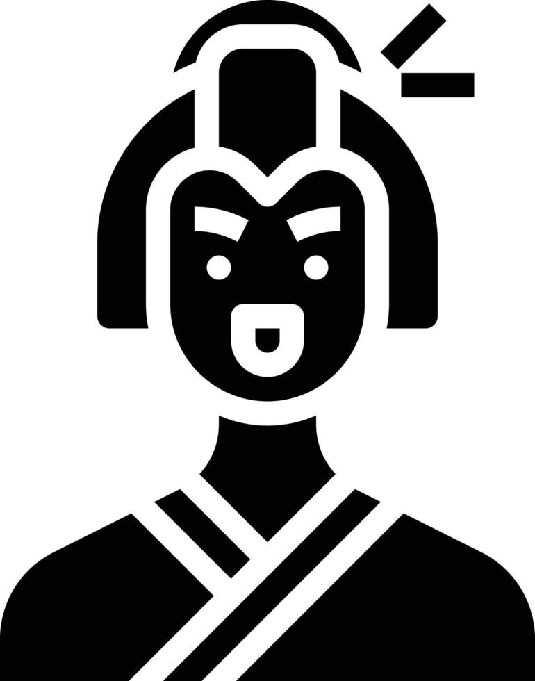 geisha girl woman avatar japan - solid icon vector