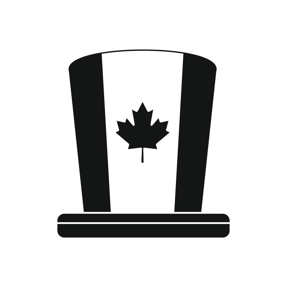 icono de sombrero del día de canadá, estilo simple vector