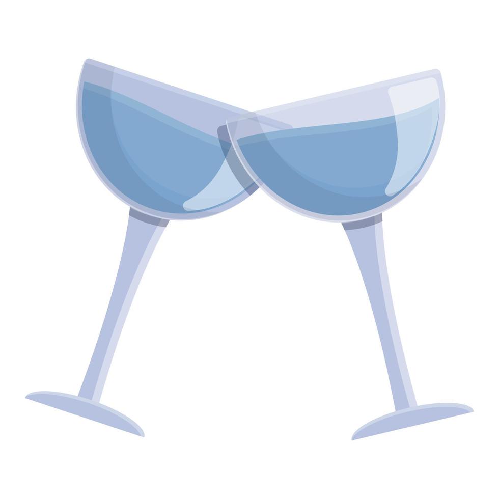 Bar cocktail cheers icon, cartoon style vector