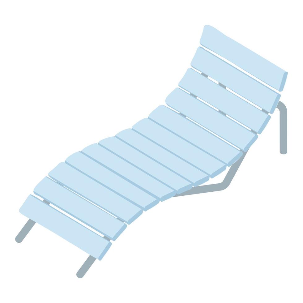 Beach chair icon, isometric style vector