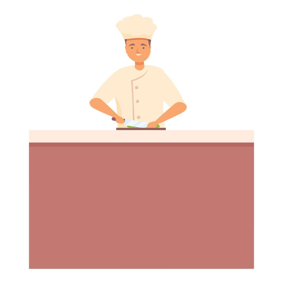 Family cook icon cartoon vector. Online food vector