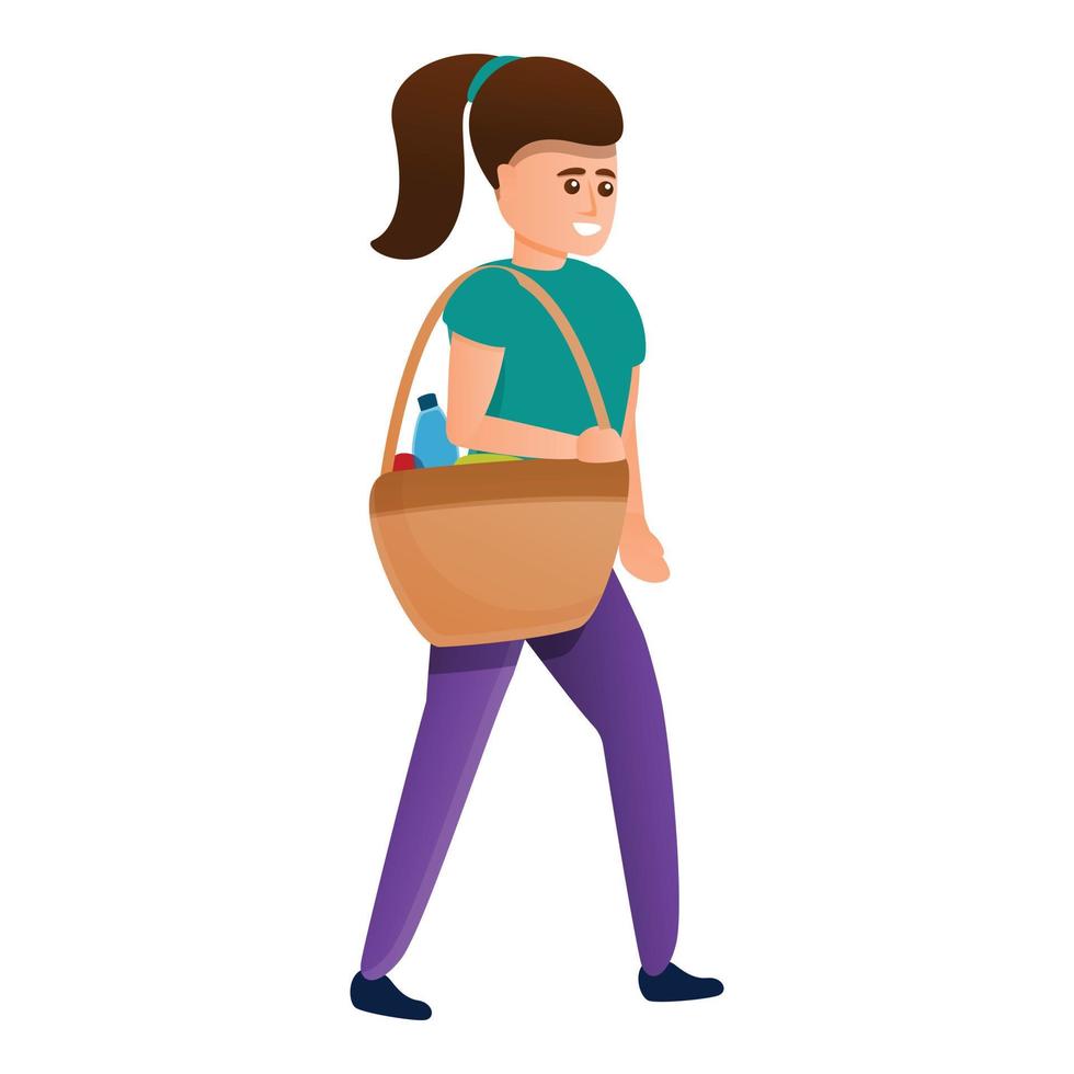 Housekeeping shopping icon, cartoon style vector