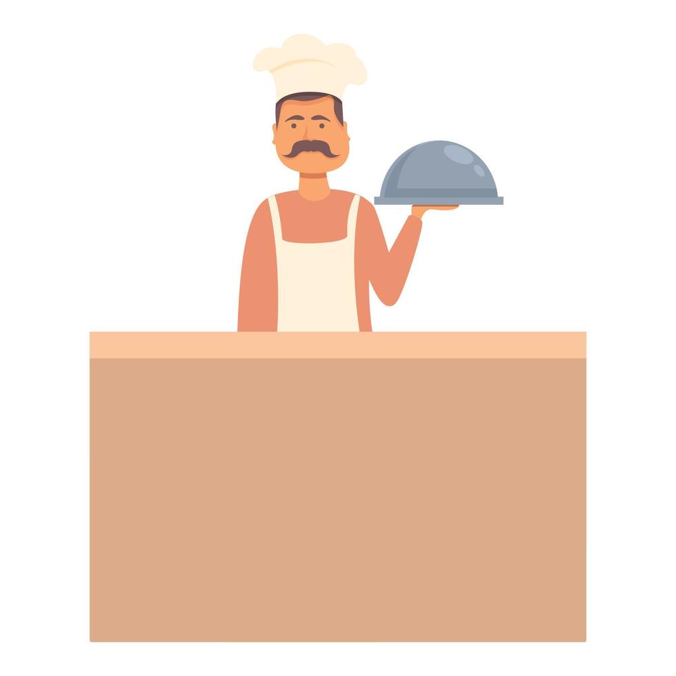 Learn cook icon cartoon vector. Food cooking vector