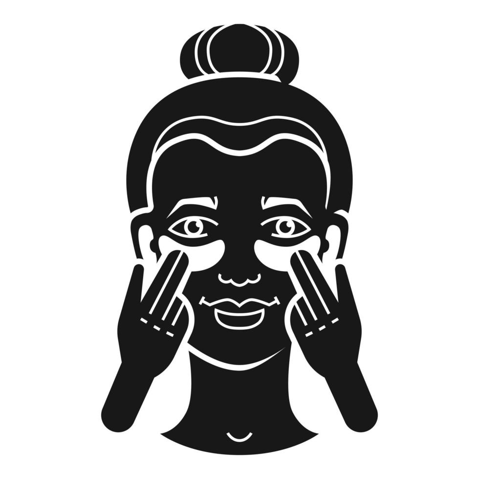 icono de estiramiento facial crema, estilo simple vector