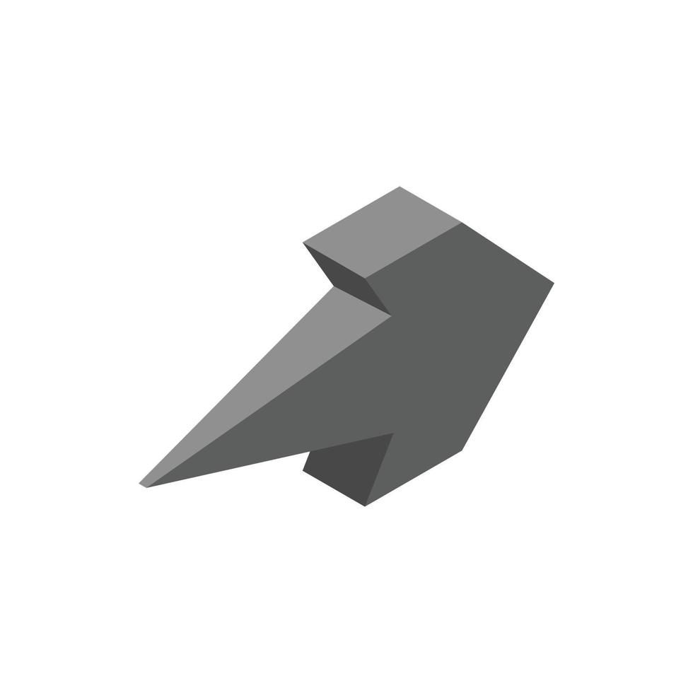 Two way arrow isometric 3d icon vector