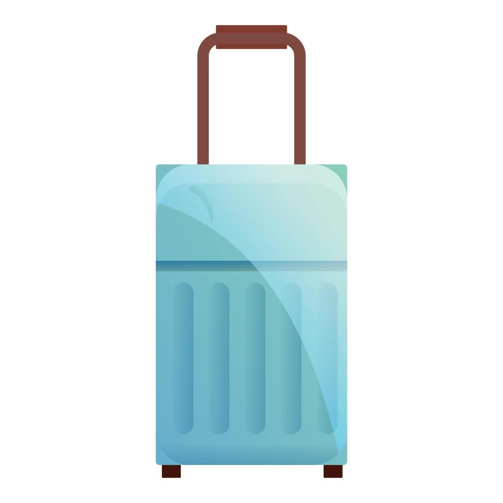 Plastic travel bag icon, cartoon style vector