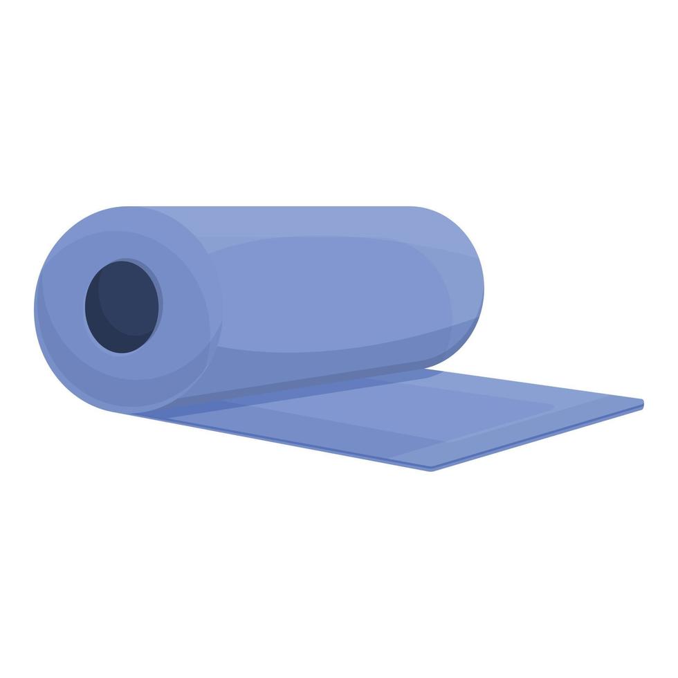 Yoga mat icon, cartoon style vector