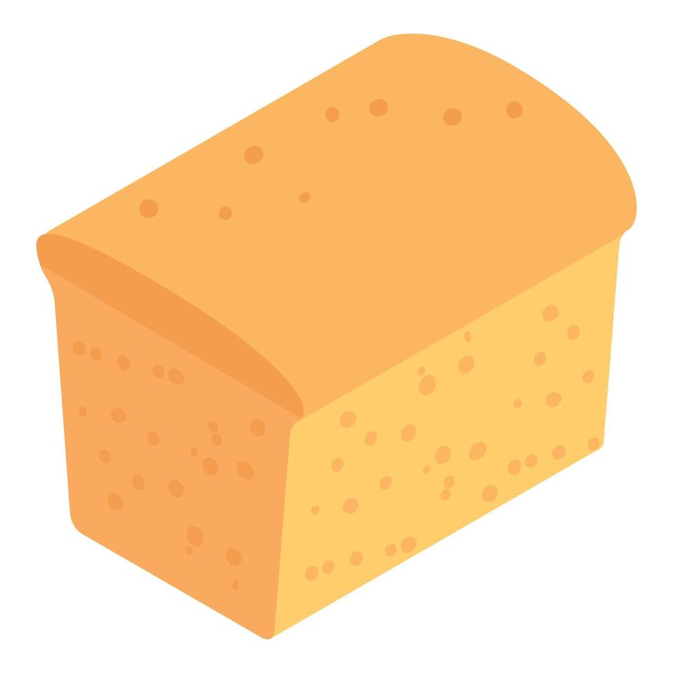 Bakery factory home bread icon, isometric style vector