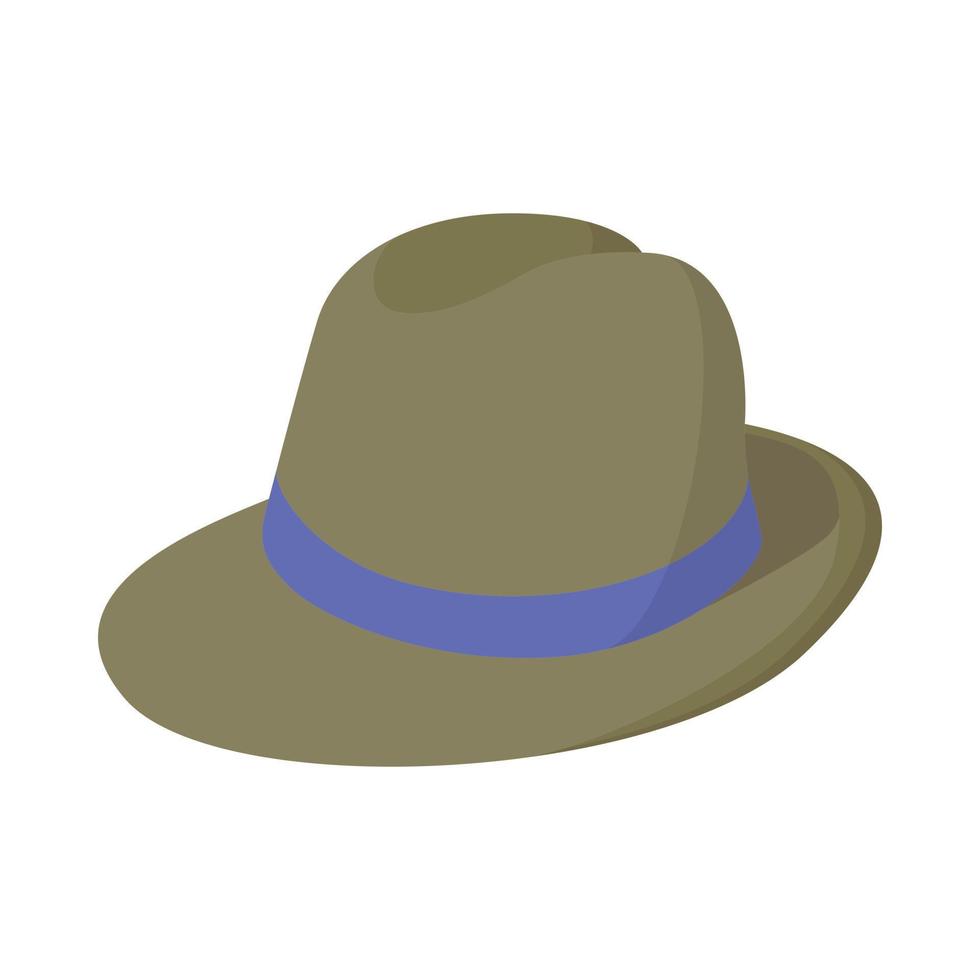 icono de sombrero de hombre, estilo de dibujos animados vector