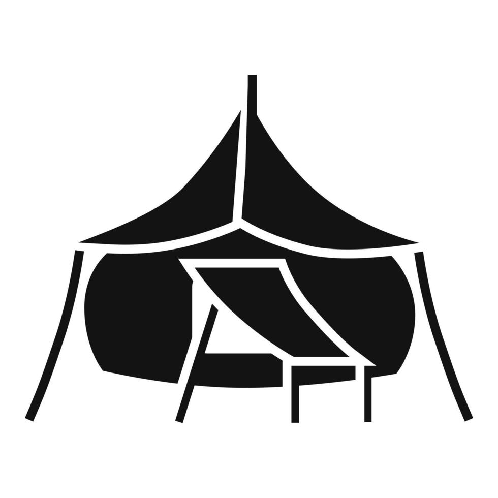 Big camp tent icon, simple style vector