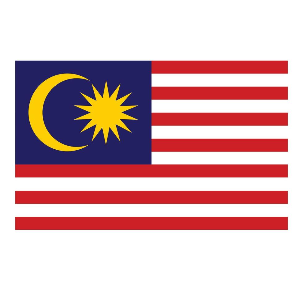 vector de dibujos animados de icono de bandera creativa. país de malasia