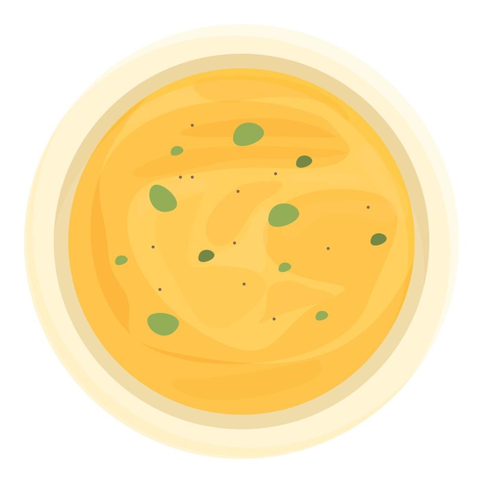 Hummus soup icon cartoon vector. Pita food vector