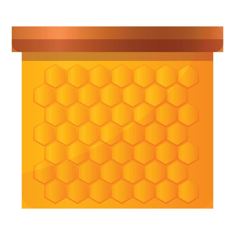 Honey frame icon, cartoon style vector