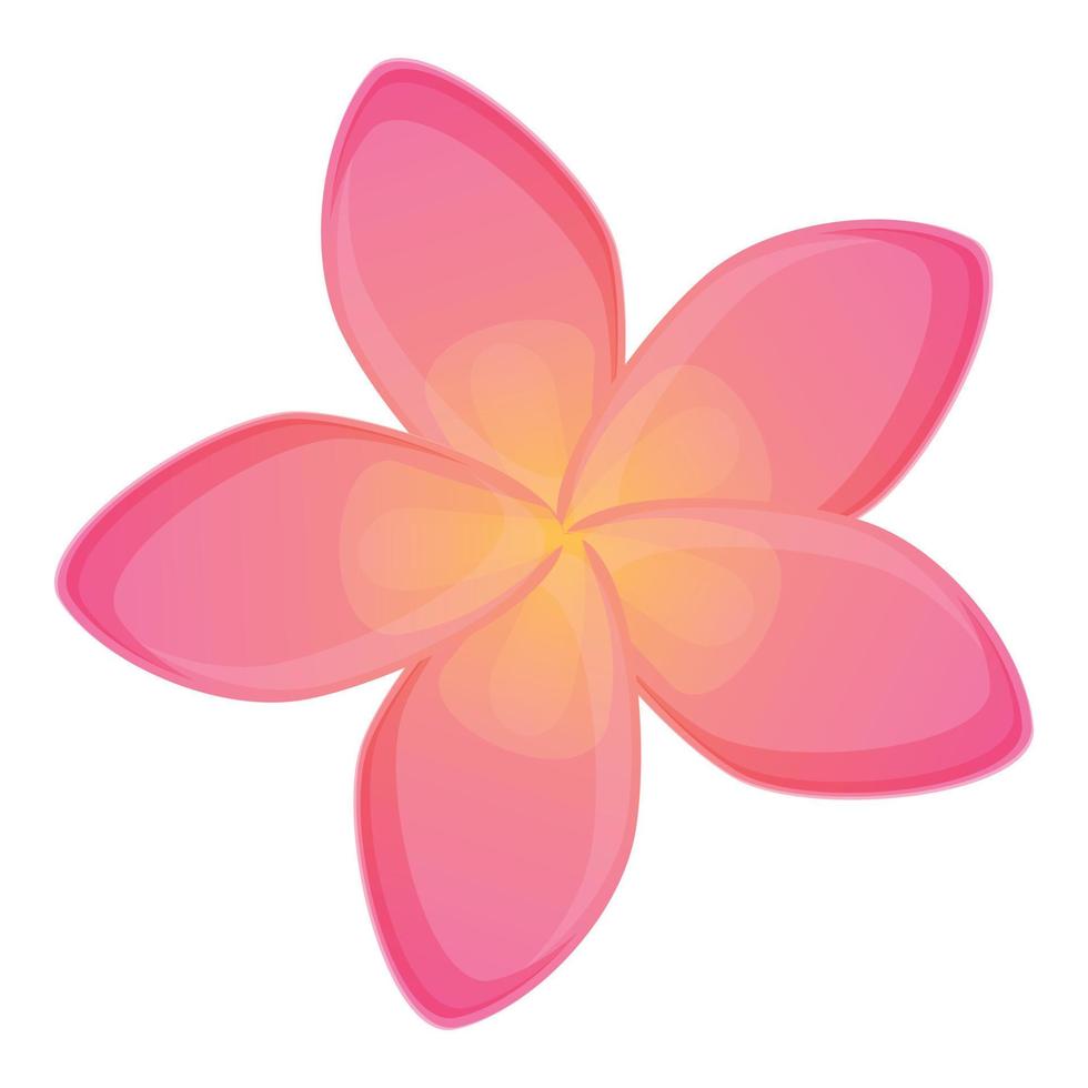 Plumeria wedding icon, cartoon style vector