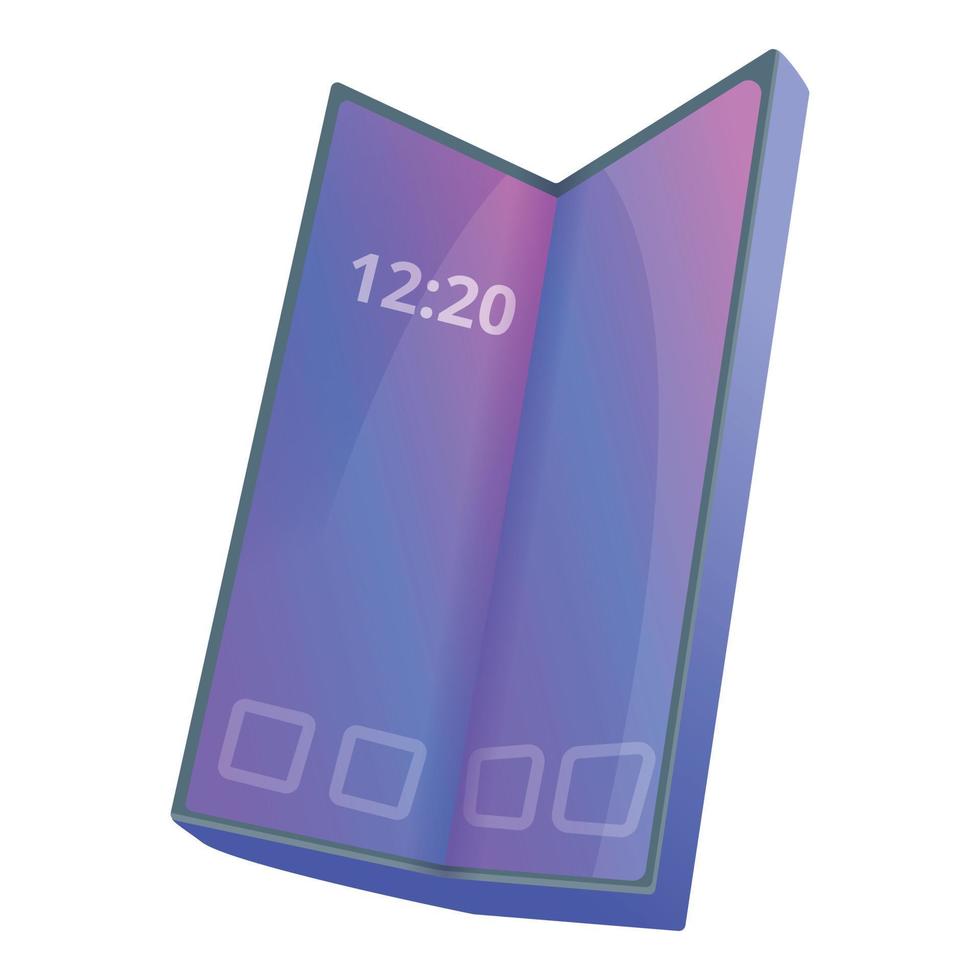 Foldable screen icon, cartoon style vector