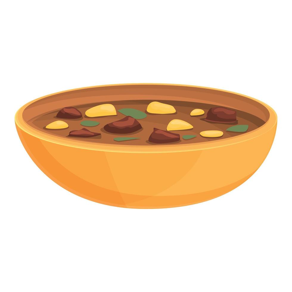 vector de dibujos animados de icono de sopa de champiñones. tazón de crema