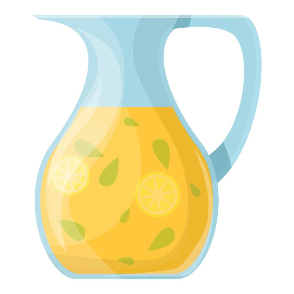 vector de dibujos animados de icono de jarra de limonada. jarra de jugo