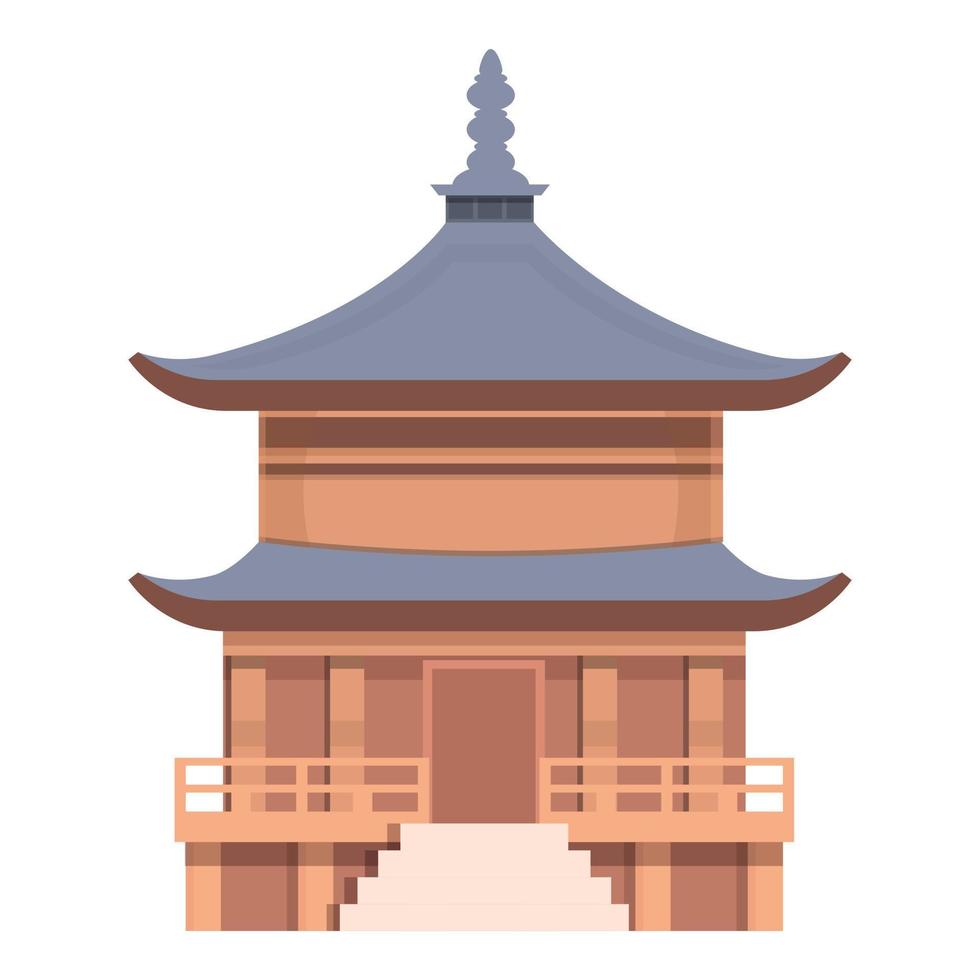 vector de dibujos animados de icono de pagoda antigua. edificio chino