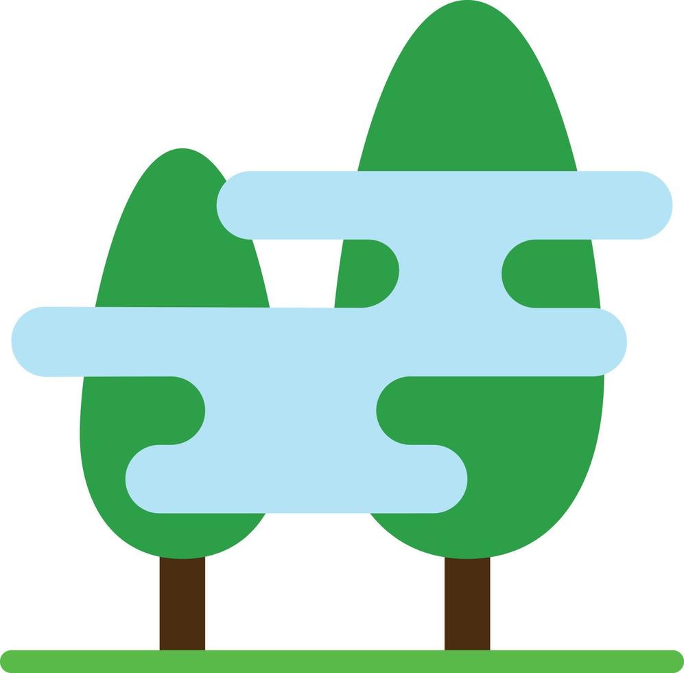 niebla humo bosque perdido - icono plano vector