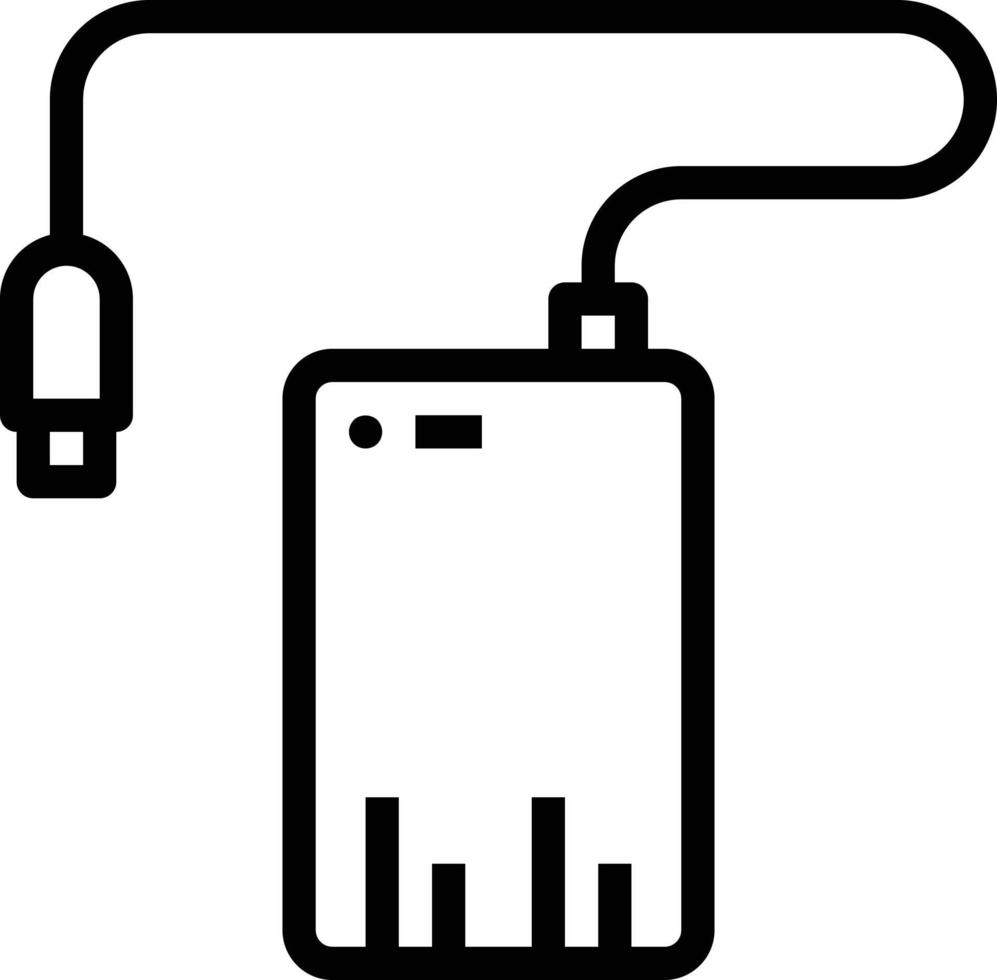 harddisk external disk computer accessory - outline icon vector