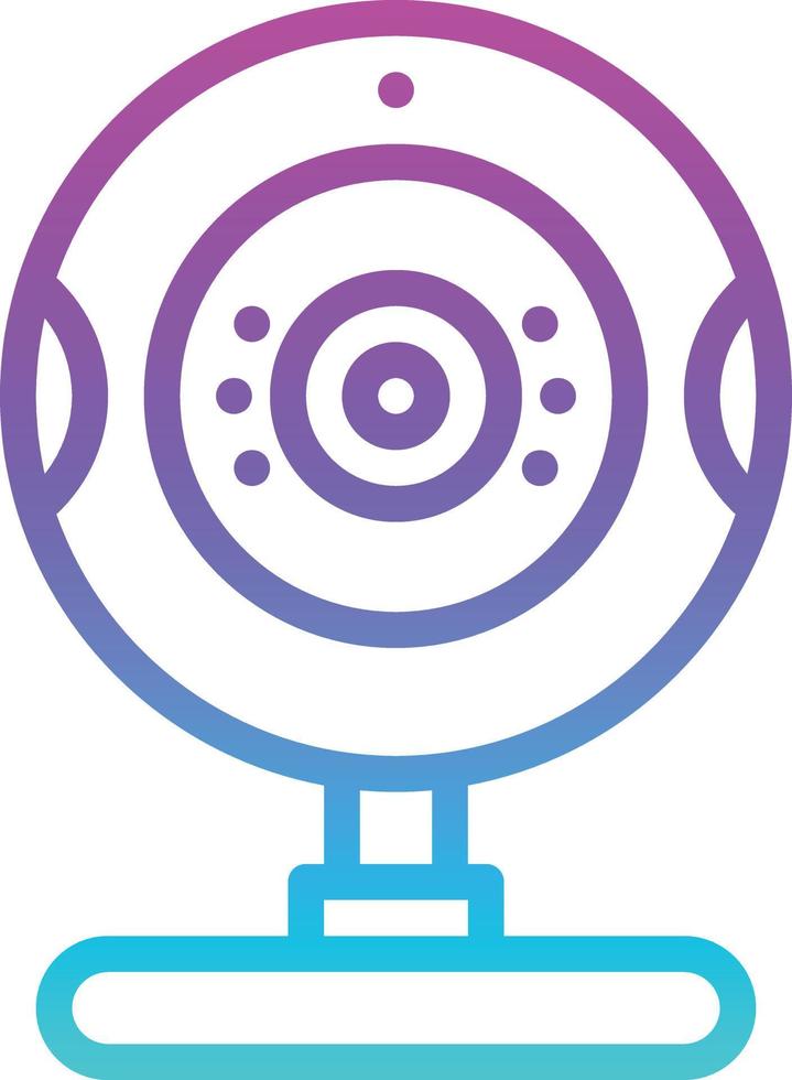 webcam camera recorder computer accessory - gradient icon vector