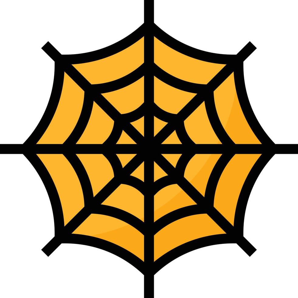 telaraña animal bosque halloween - icono de contorno lleno vector