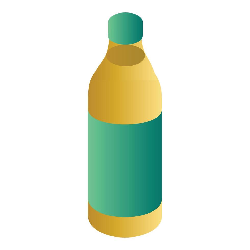 Apple juice bottle icon, isometric style vector