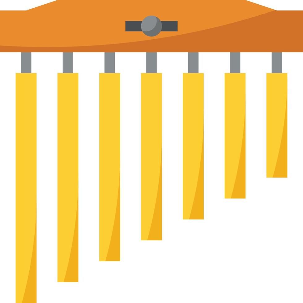 tubular bells music musical instrument - flat icon vector