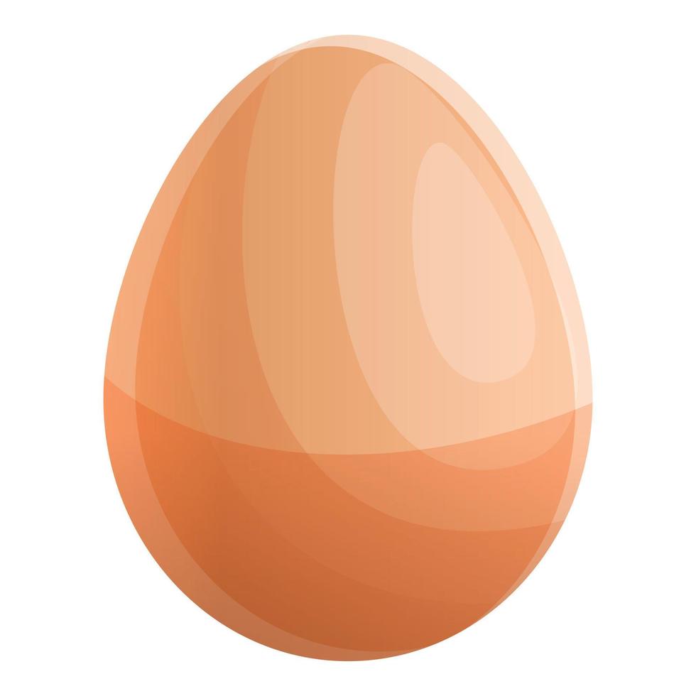 Whole egg icon, cartoon style vector