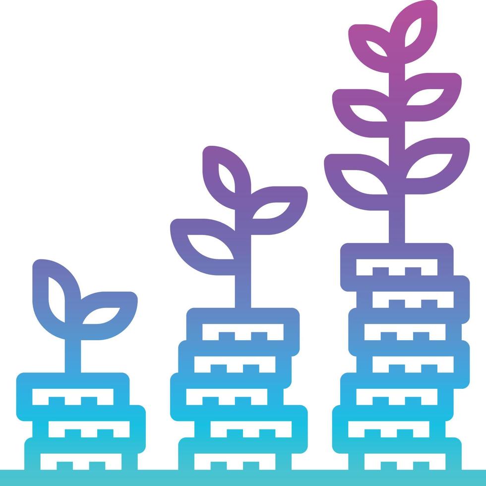 interest money investment growth banking - gradient icon vector
