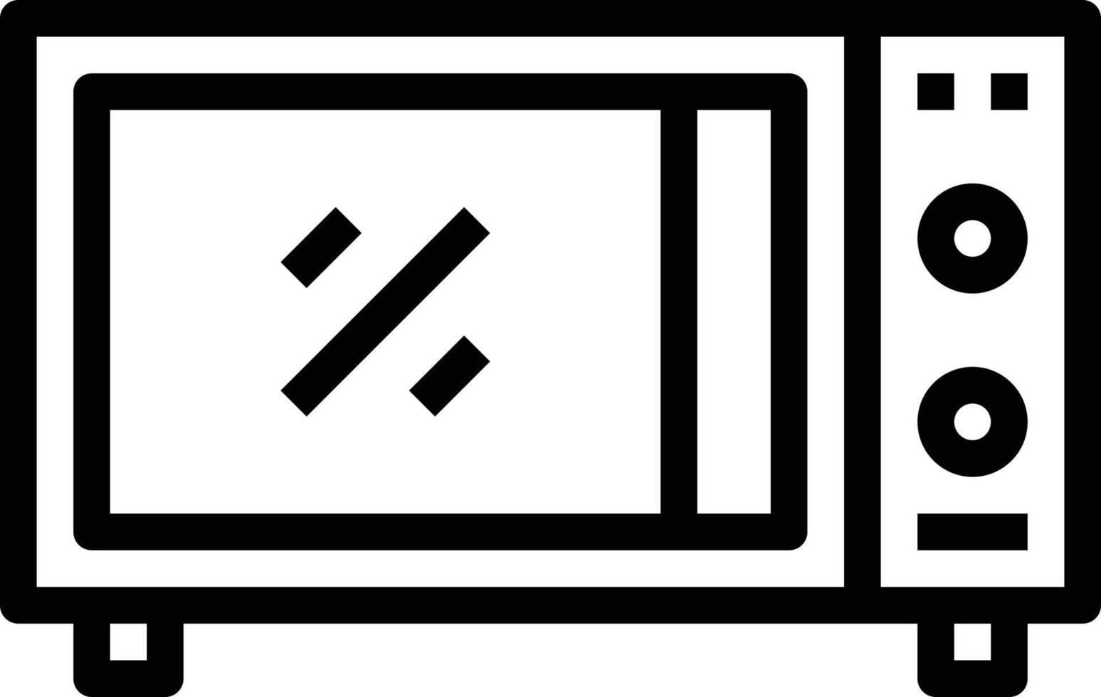 horno de microondas hornear electricidad cocina - icono de contorno vector