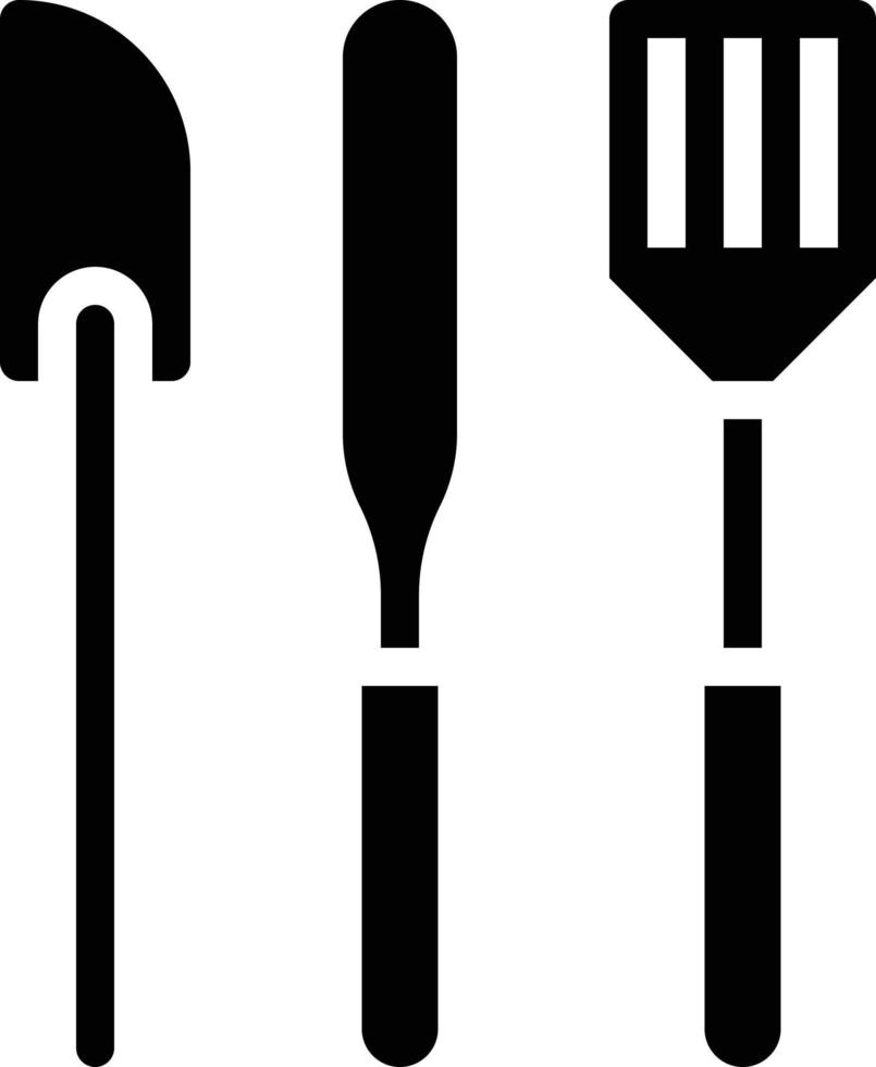 espátula panadería cocina herramienta cocina - icono sólido vector