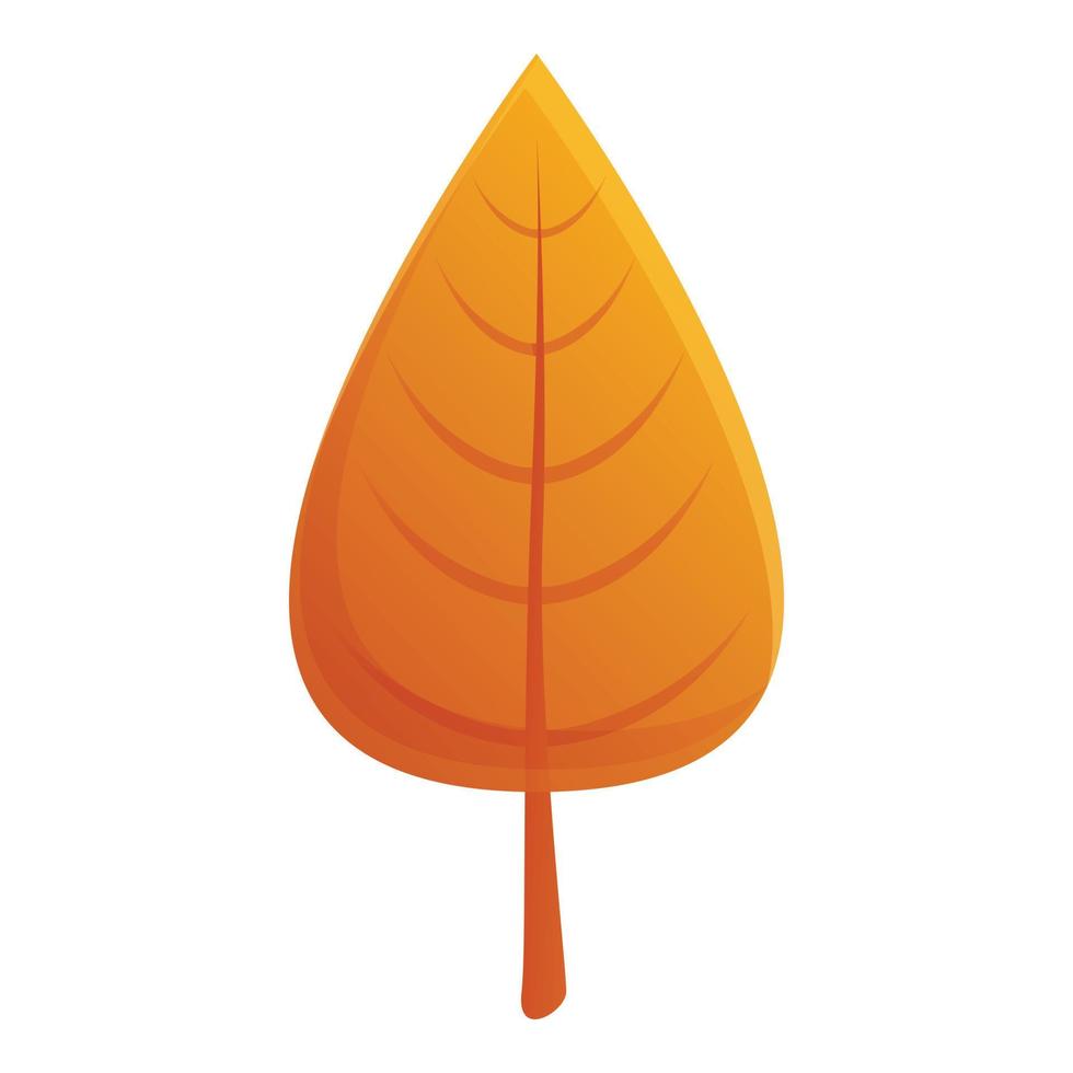 Linden autumn leaf icon, cartoon style vector