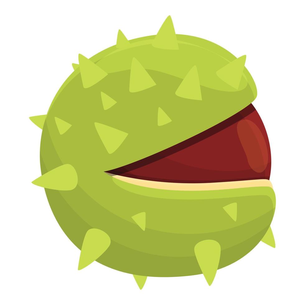 Chestnut glade icon, cartoon style vector