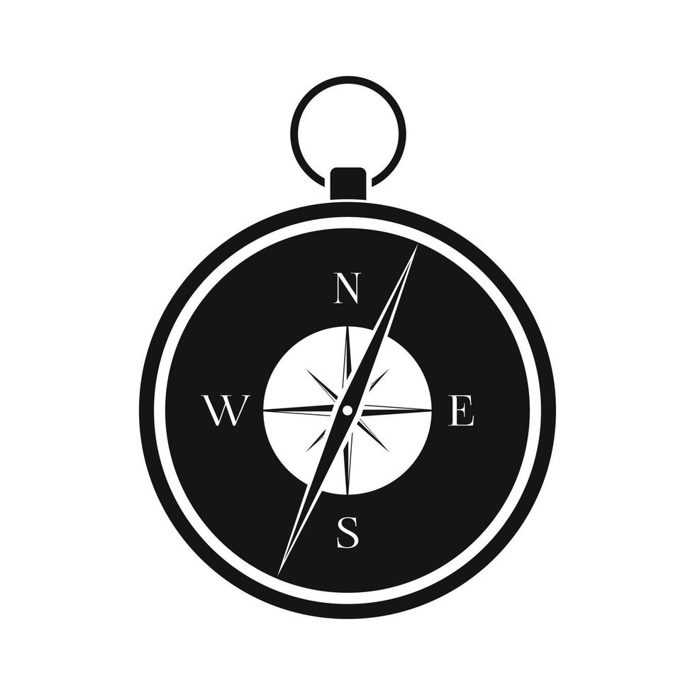 Compass black simple icon vector