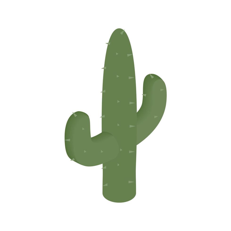 icono 3d isométrico de cactus vector