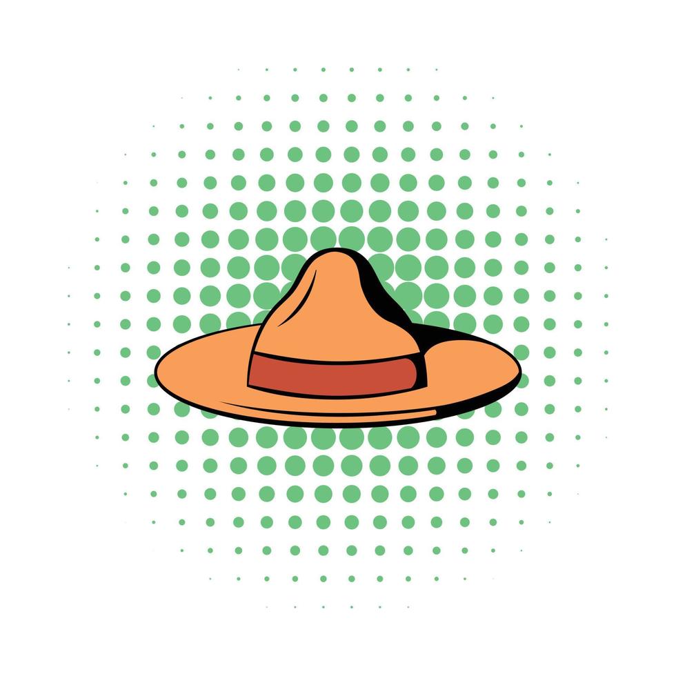icono de sombrero en estilo cómic vector