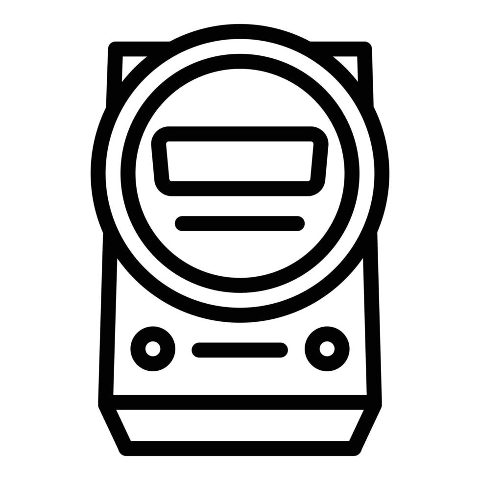 Electric indicator icon, outline style vector