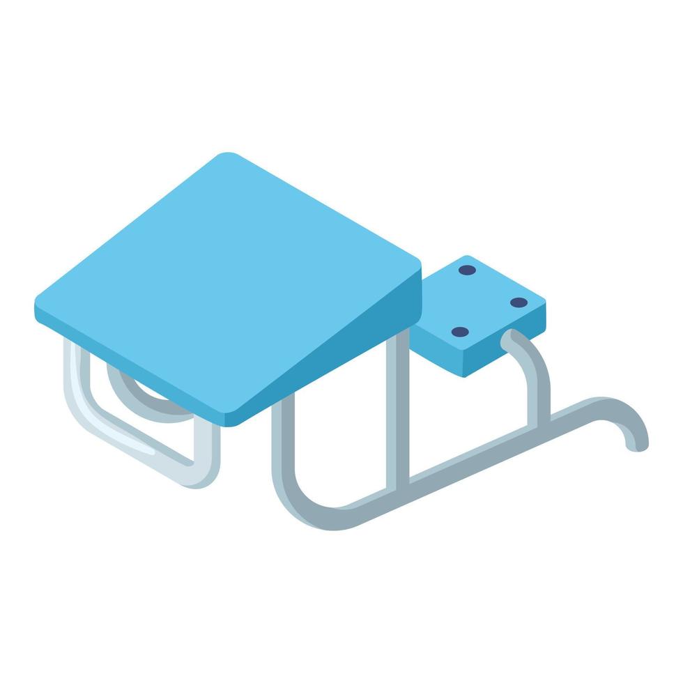 Platform diving board icon, isometric style vector