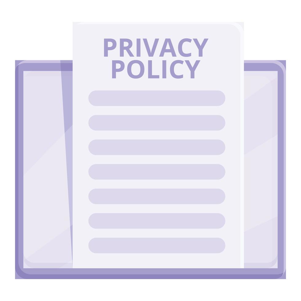 Secure data icon cartoon vector. Online private vector